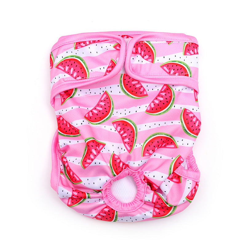 Fashion Printed Pet Supplies Menstrual Panties - 0 - CJ - Pink Watermelon - XL - CJYD229612805EV