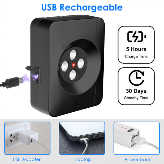 1Pc Ultrasonic Anti Barking Device Indoor Outdoor Dog Bark Control With 3 Frequency Levels Max 32.8Feet Sensing Distance For Most Dog Sizes - 5 - CJ