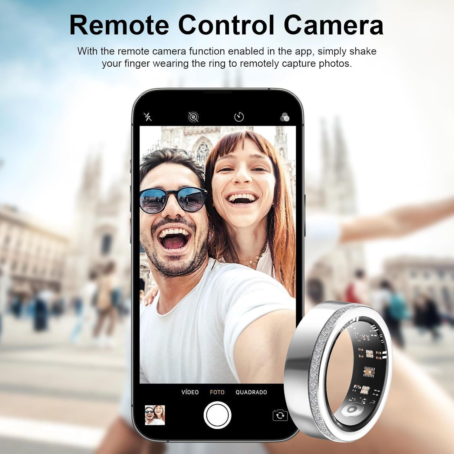 2025 New Smart Ring For Women Luxury Elegant Diamond Ring With Visible Tech Core Heart Rate Sleep Tracker Fitness Health Monitor IP68 Waterproof  Compatible