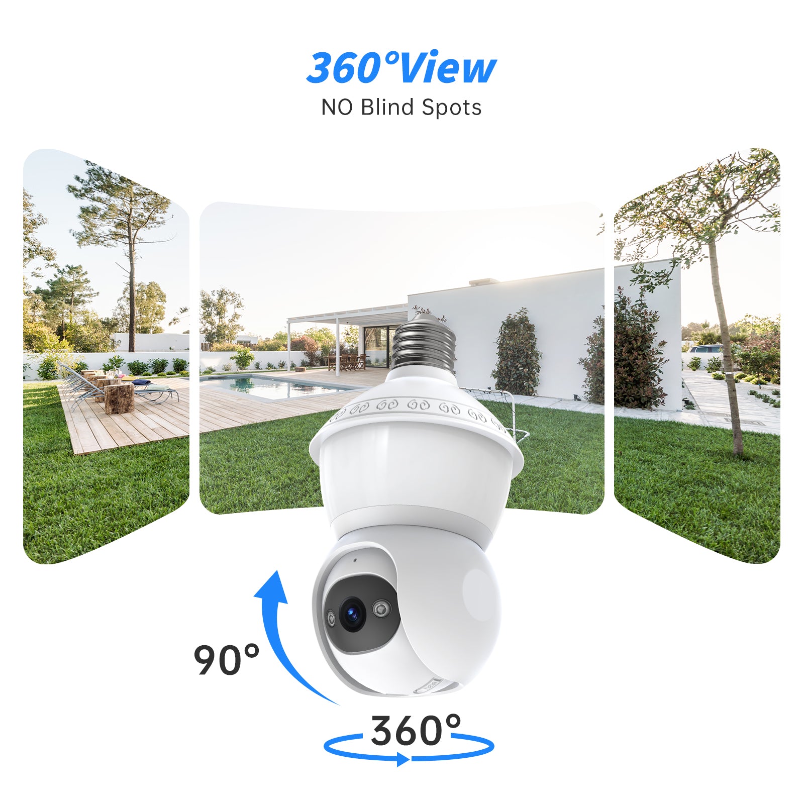 PTZ Bulb Camera E27 Full - Color Panoramic HD Wireless Light Bulb Surveillance CMOS Home WiFi Pan - Tilt Cloud - 5 - CJ