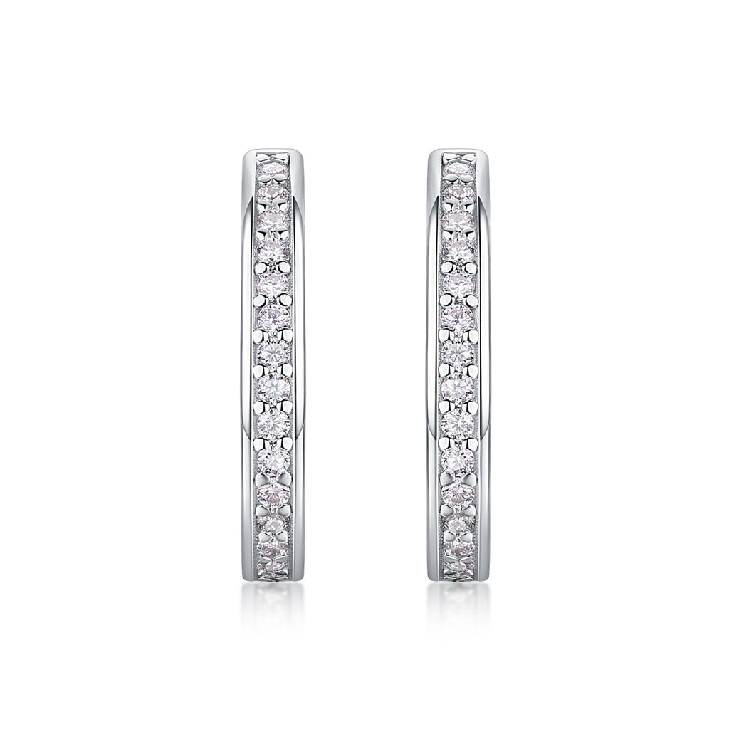 Highlight - S925 Moissanite Sterling Silver Earrings With Platinum-plated Stud Earrings, Fashionable, Trendy And Affordable Diamond Jewelry