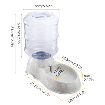 3.5L 1Gal Pet Water Dispenser Self - Dispensing Gravity Pets Water Feeder Automatic Pet Waterer Cat Dog - 5 - CJ