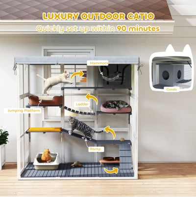 Cat Enclosure With Hammock - 5 - CJ