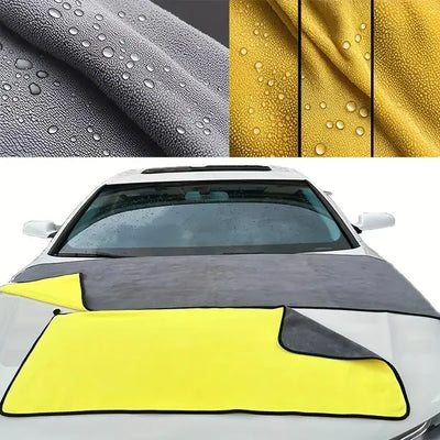 Thickened Coral Velvet Microfiber Car Wash Towel - Instant Absorption & Quick - Dry, Scratch - Free For All Cars, High - Quality Non - Woven Fabric, Reinforced Seams, Multi - Surface Use For Home & Auto Care, M - 5 - CJ