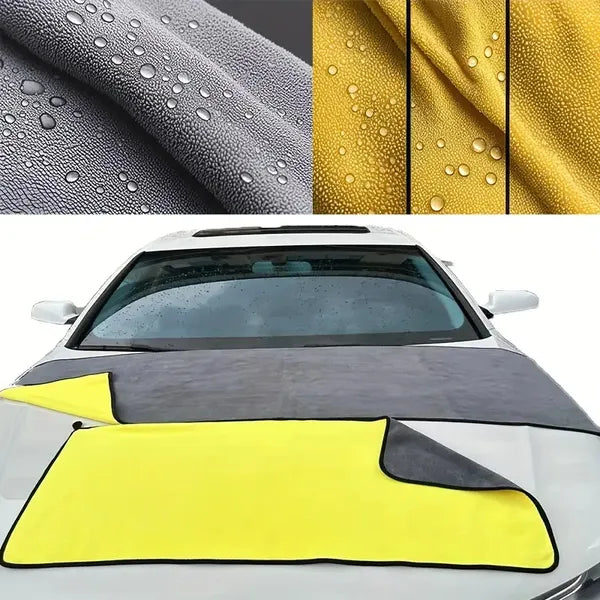 Thickened Coral Velvet Microfiber Car Wash Towel - Instant Absorption & Quick - Dry, Scratch - Free For All Cars, High - Quality Non - Woven Fabric, Reinforced Seams, Multi - Surface Use For Home & Auto Care, M - 5 - CJ