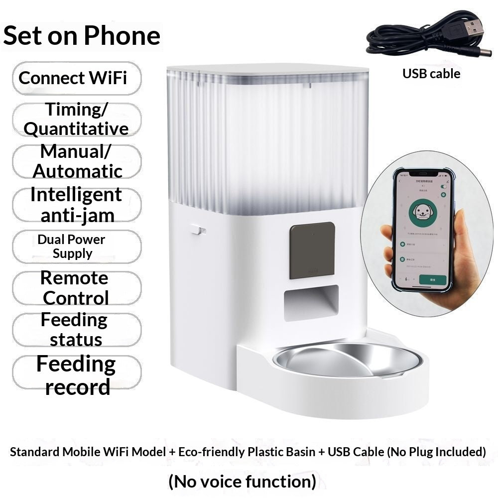 Remote Pet Feeder With Scheduled Feeding And Monitoring Features - 0 - CJ