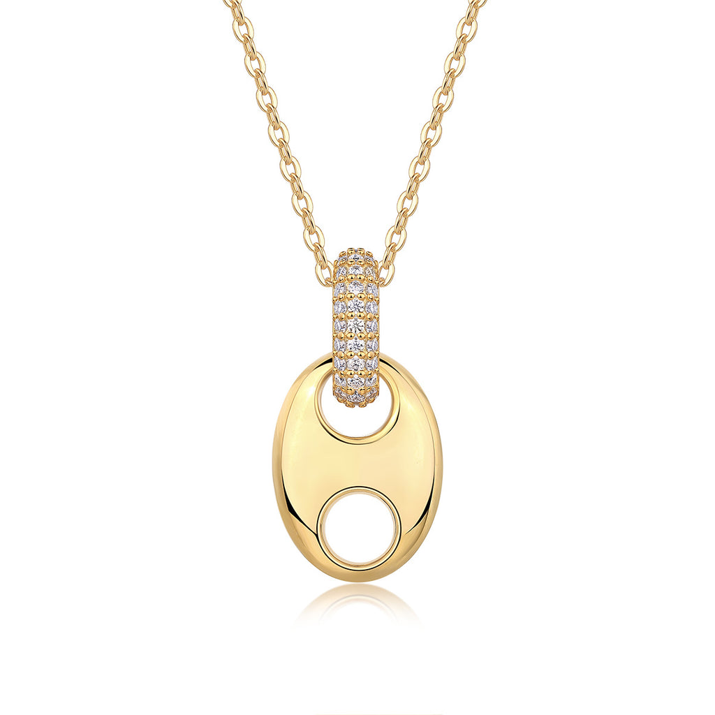 Cloud Roll And Cloud Spread - A Fashionable And Trendy Diamond Pendant Necklace Set With Moissanite S925 Sterling Silver And Gold Plating