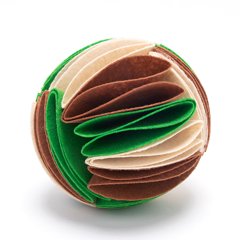Foldable Dog Snuffle Ball Dog Training Toys Increase IQ Pet Cat Training Games Feeding Intelligence Toy - 4 - CJ - L - Beige brown green - CJGY1452446 - L - Beige brown green