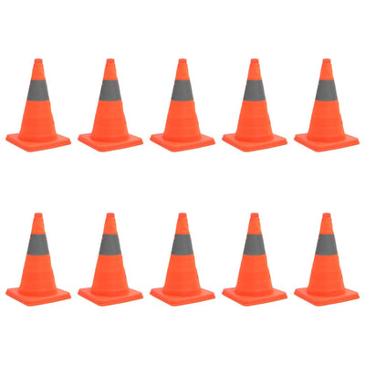 5 Pylons Traffic Cones 42 cm   Foldable Traffic Cones - 5 - CJ