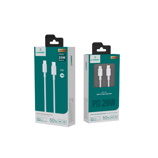 L705 USB - C To Lightning Cable PD 20W 1M White USB 3.0 UWINN - 5 - CJ