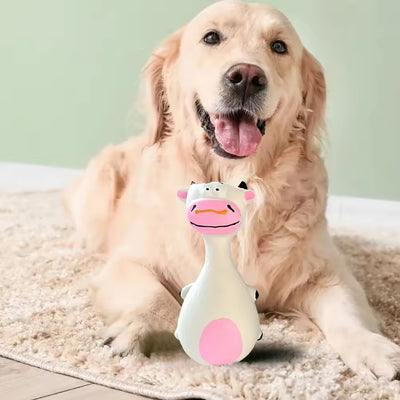 4pcs Cute Latex Dog Chew Toys With Sound, Interactive Biting Toys For Dental Health, Puppy Teething Pet Supplies - 5 - CJ