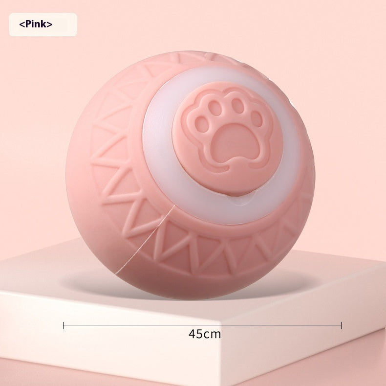 Automatic Moving Bouncing Rolling Ball Smart Cat Toy Ball Self - Moving Kitten Toy For Indoor Cat Kitten - 0 - CJ - Cat Claw Pink - Rechargeable - CJMY191983404DW