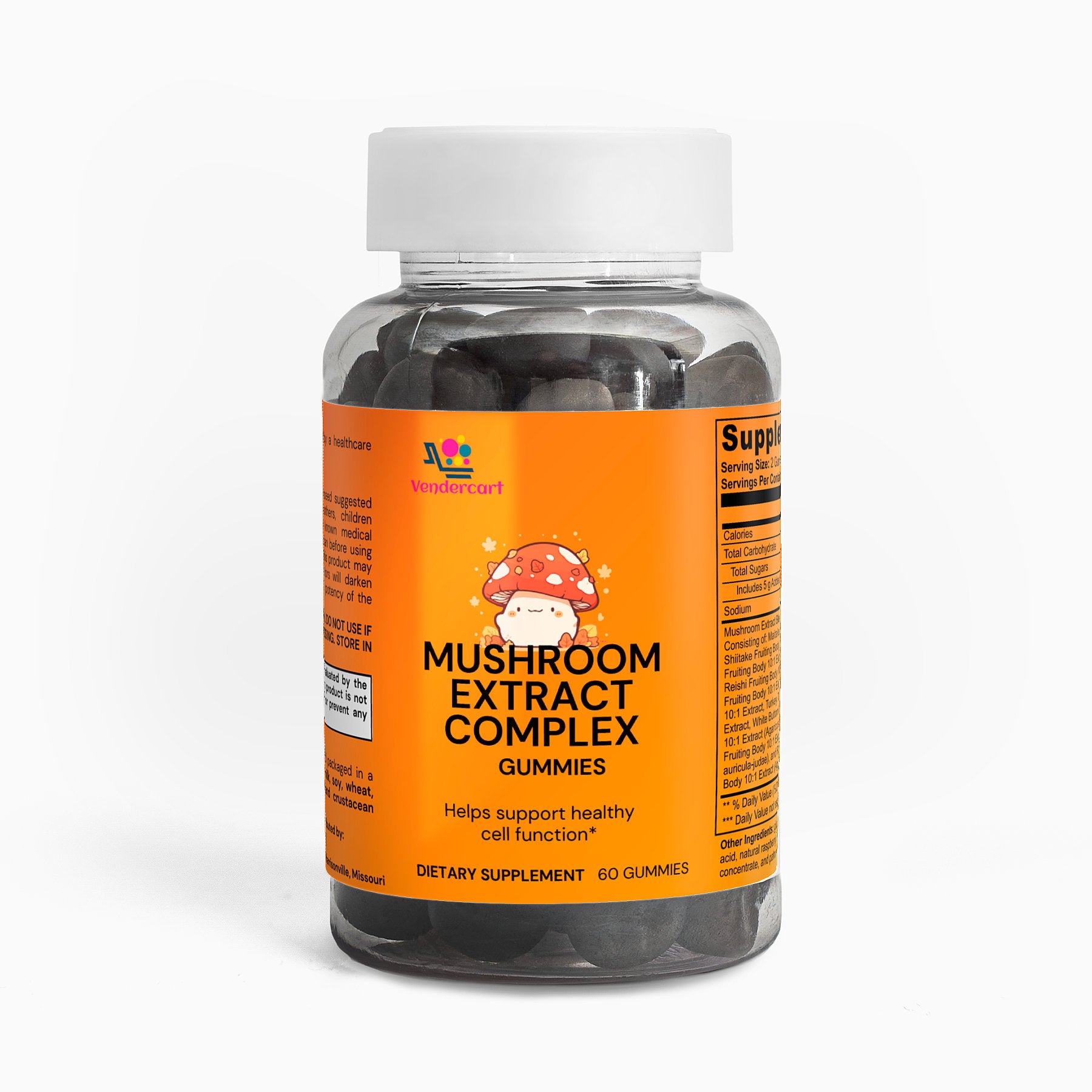 RASPBERRY MUSHROOM GUMMIES EXTRACT, 60 GUMMIES - 5 - CJ