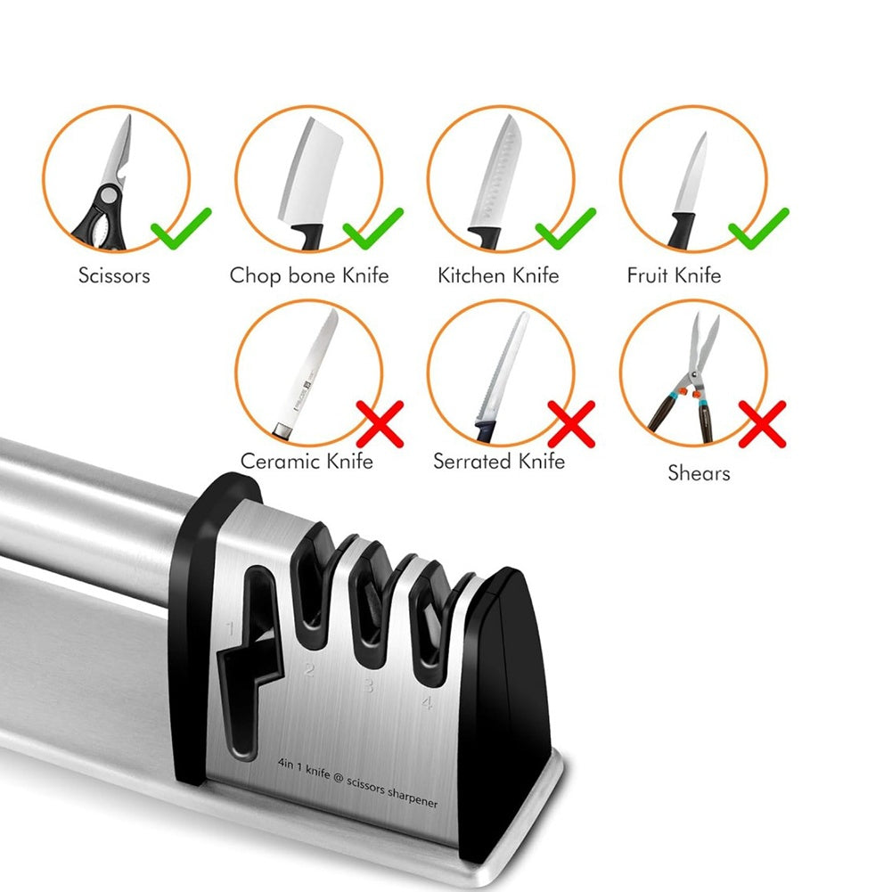 1pcs 4 - in - 1 Kitchen Blade And Scissor Sharpening Tool - 5 - CJ