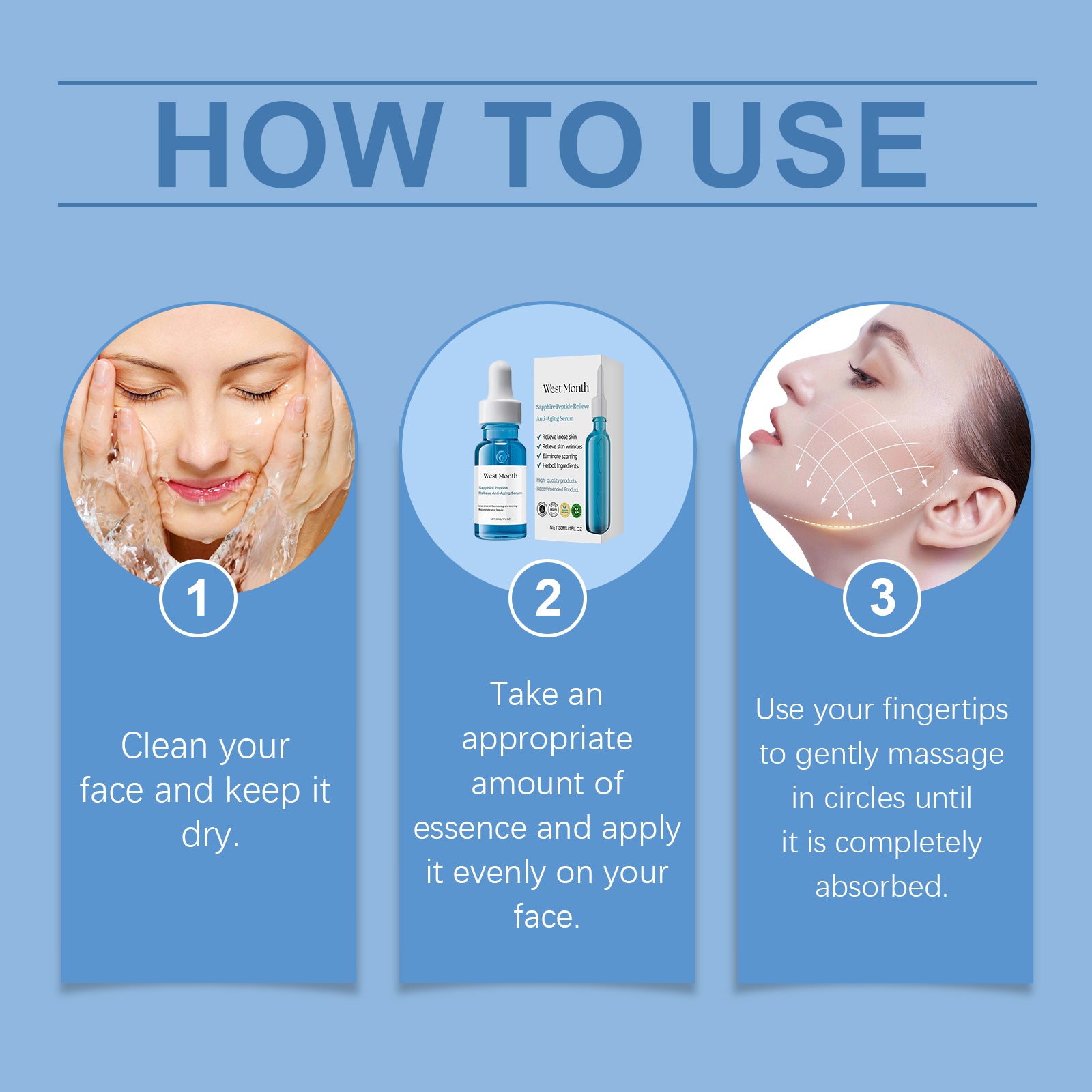 West&Month Firming Essence Facial Firming, Nourishing And Hydrating Skin Delicate And Smooth Moisturizing Essence - 5 - CJ
