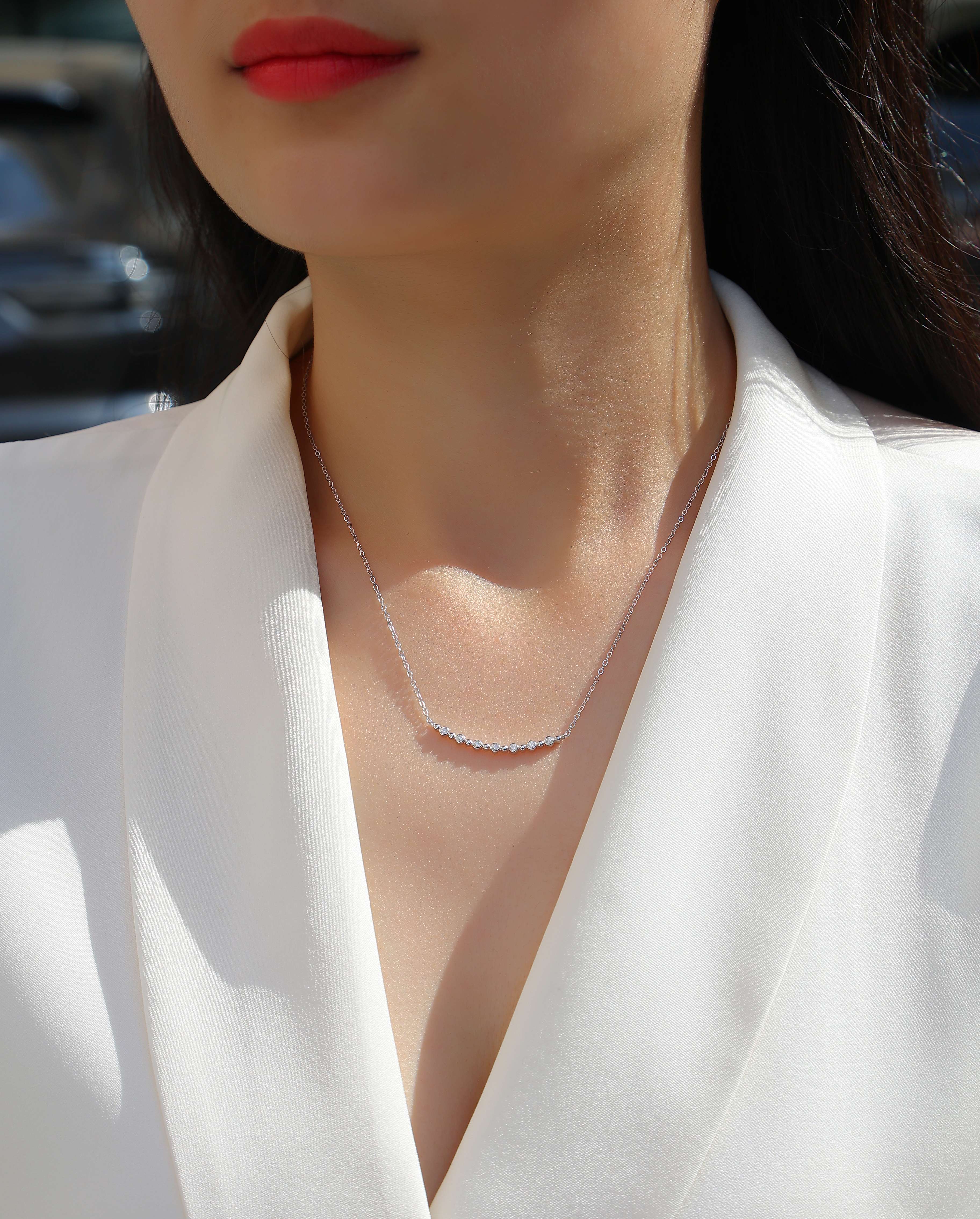 1White Moon And Stars - A Fashionable And Luxurious Diamond Jewelry Pendant Set With Moissanite S925 Sterling Silver And Platinum Plating Prohibit TikTok sales - 5 - cj