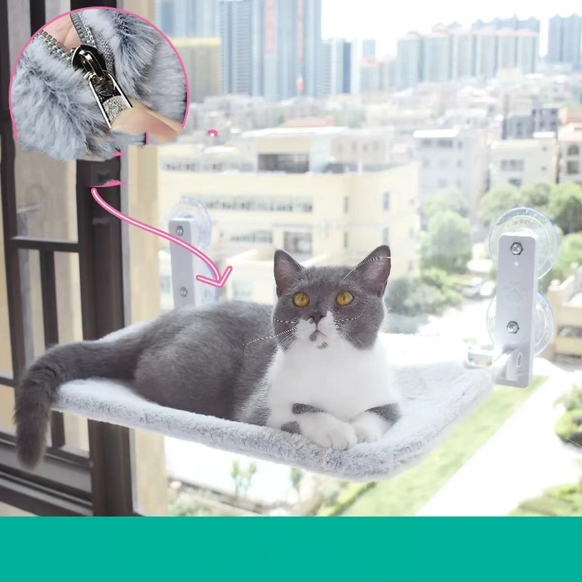 Cat Suction Cup Window Glass Hammock Pet Cat Pets Products - 0 - CJ