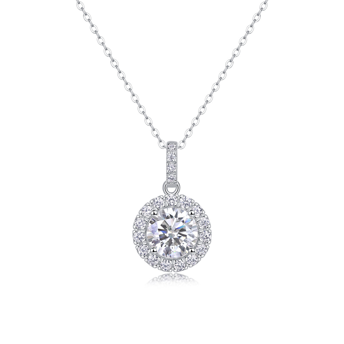 1Dandelion - A Fashionable And Luxurious Diamond Jewelry Pendant Set With 2 - carat Moissan Diamonds, S925 Sterling Silver And Platinum Plating Prohibit TikTok sales - 5 - CJ