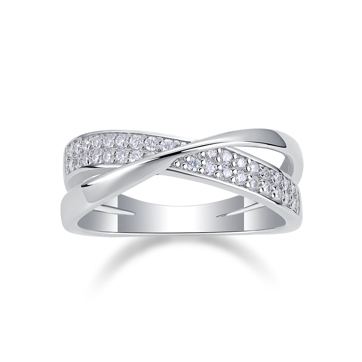 1Wrap Around The Diamond Ring Luxury Fashion Set Moissanite Silver Ring Prohibit TikTok sales - 5 - CJ