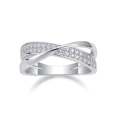 1Wrap Around The Diamond Ring Luxury Fashion Set Moissanite Silver Ring Prohibit TikTok sales - 5 - CJ