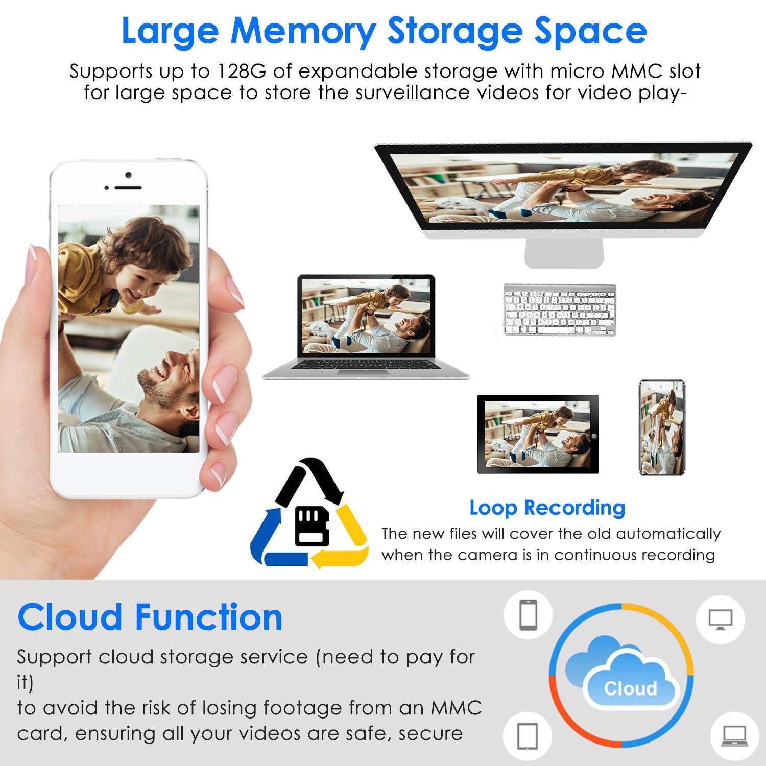 1Pc E27 WiFi Bulb Camera 1080P FHD WiFi IP Pan Tilt Security Surveillance Camera With Two-Way Audio Full Color Night Vision Flood Light Motion Tracking Siren Function APP Control