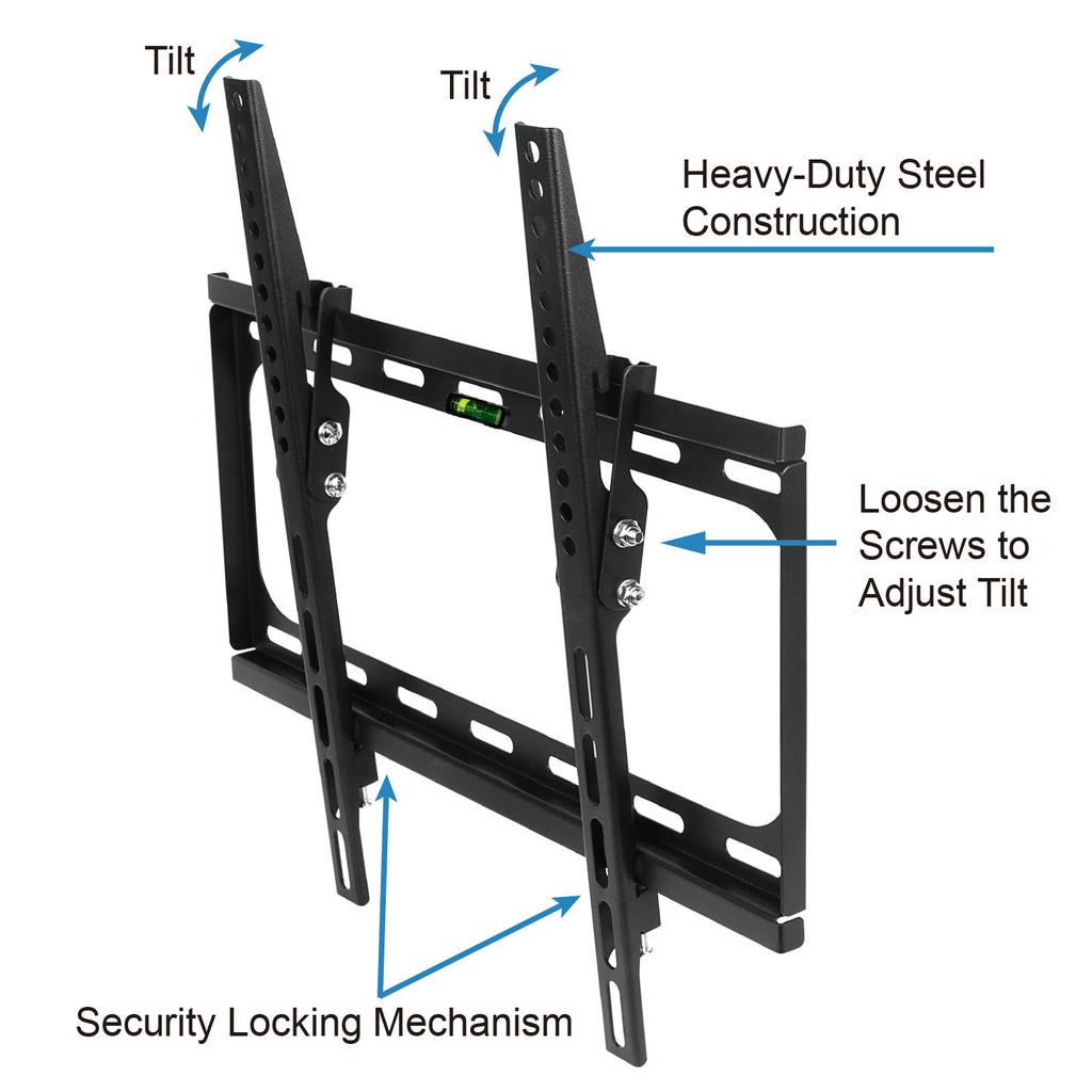 1Pc TV Wall Mount Tilt Dual Arm TV Mount Brackets Maximum VESA 400x400mm For 26-55in TVs