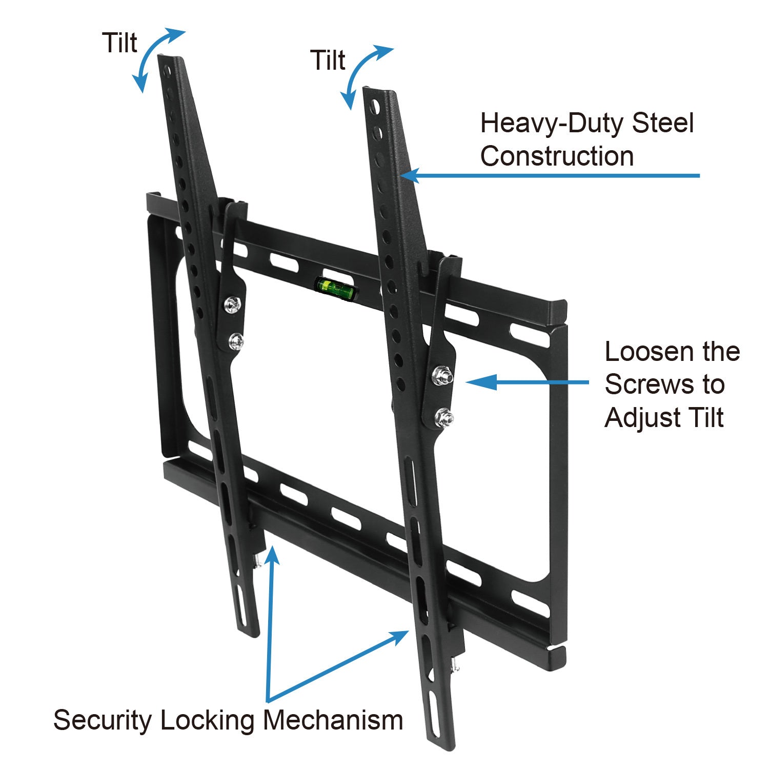 1Pc TV Wall Mount Tilt Dual Arm TV Mount Brackets Maximum VESA 400x400mm For 26-55in TVs