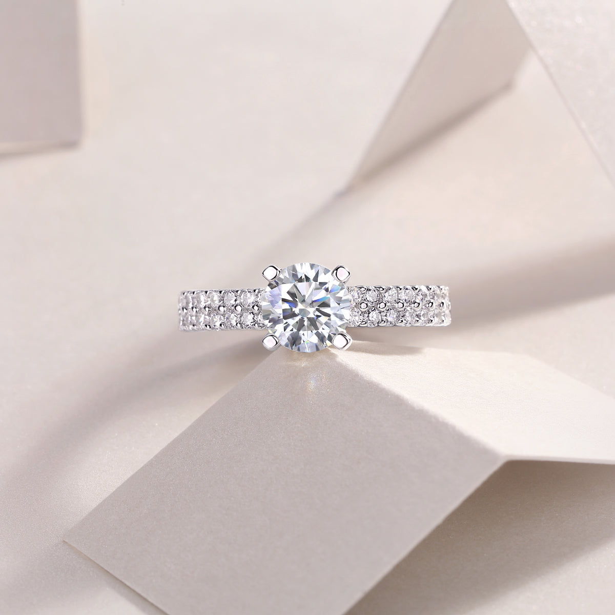 1Arrange Large Diamond Rings, Wedding Rings, Luxury Fashion Set Moissanite Silver Rings Prohibit TikTok sales - 5 - CJ