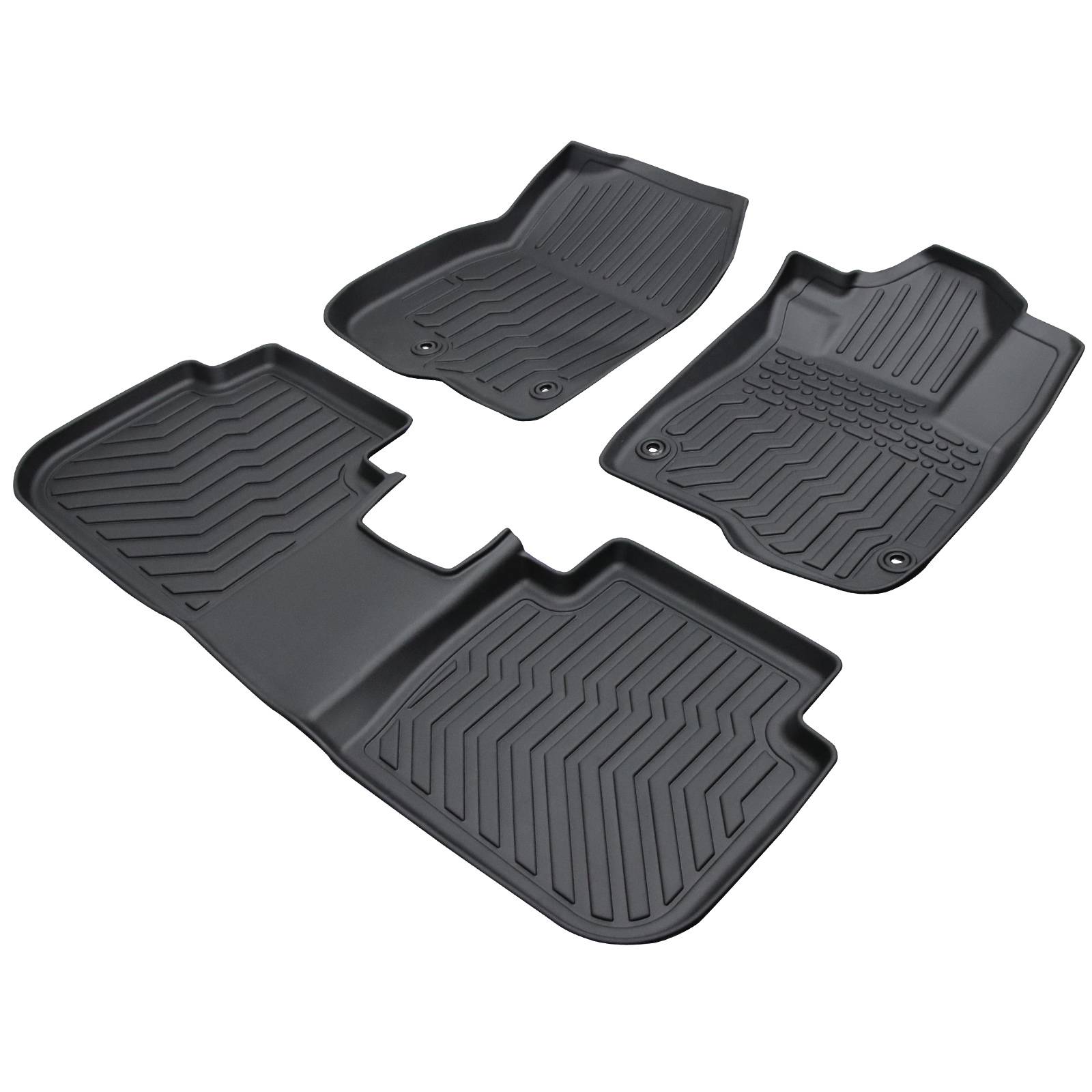 Car Floor Mats For 2023 CRV Hybrid Black All-Weather TPE Rubber Car Mats