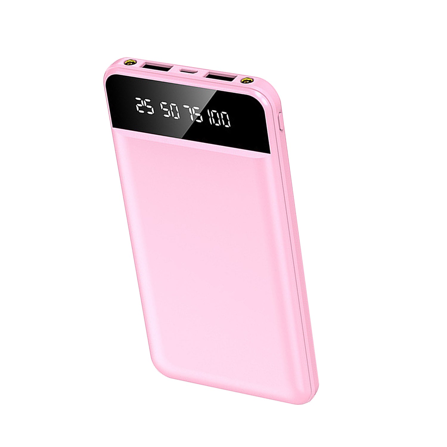 1Pc 10000mAh Power Bank Portable Ultra Slim Charger External Battery Pack With 2 USB Output Ports Charging Cable LED Flashlight Compatible With IOSPhone 15 And More - 5 - CJ