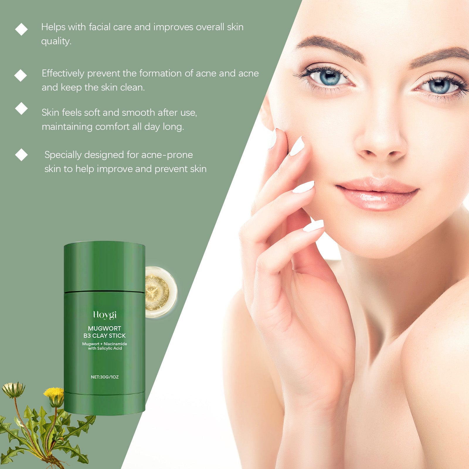 Hoygi Moxa Mud Mask Stick Deeply Cleans Pores, Brightening Skin, Firming, Smoothing And Refreshing Mask Stick - 5 - CJ