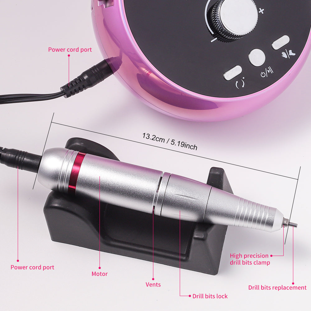 45000RPM Professional Electric Nail Drill Manicure Machine Low Noise Nails Sander Set Portable Nail Drill Tools, Used For Sanding And Polishing, Suitable For Use In Both Home And Salon Settings. - 5 - CJ