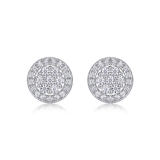 1Cosmic Conjecture - Fashionable And Luxurious Diamond Jewelry Set With Moissanite S925 Sterling Silver And Platinum - plated Stud Earrings Prohibit TikTok sales - 5 - cjdropshipping