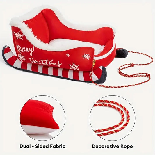 Christmas Sled Kennel Pet Bed - 0 - CJ