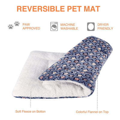 Pets Dog Bed Mat Crate Pad Soft Pet Bed Washable Crate Mat For Large Medium Small Dogs Reversible Fleece Dog Crate Kennel Mat Cat Bed Liner Super Soft Fluffy Premium Fleece Pet Blanket - 5 - CJ