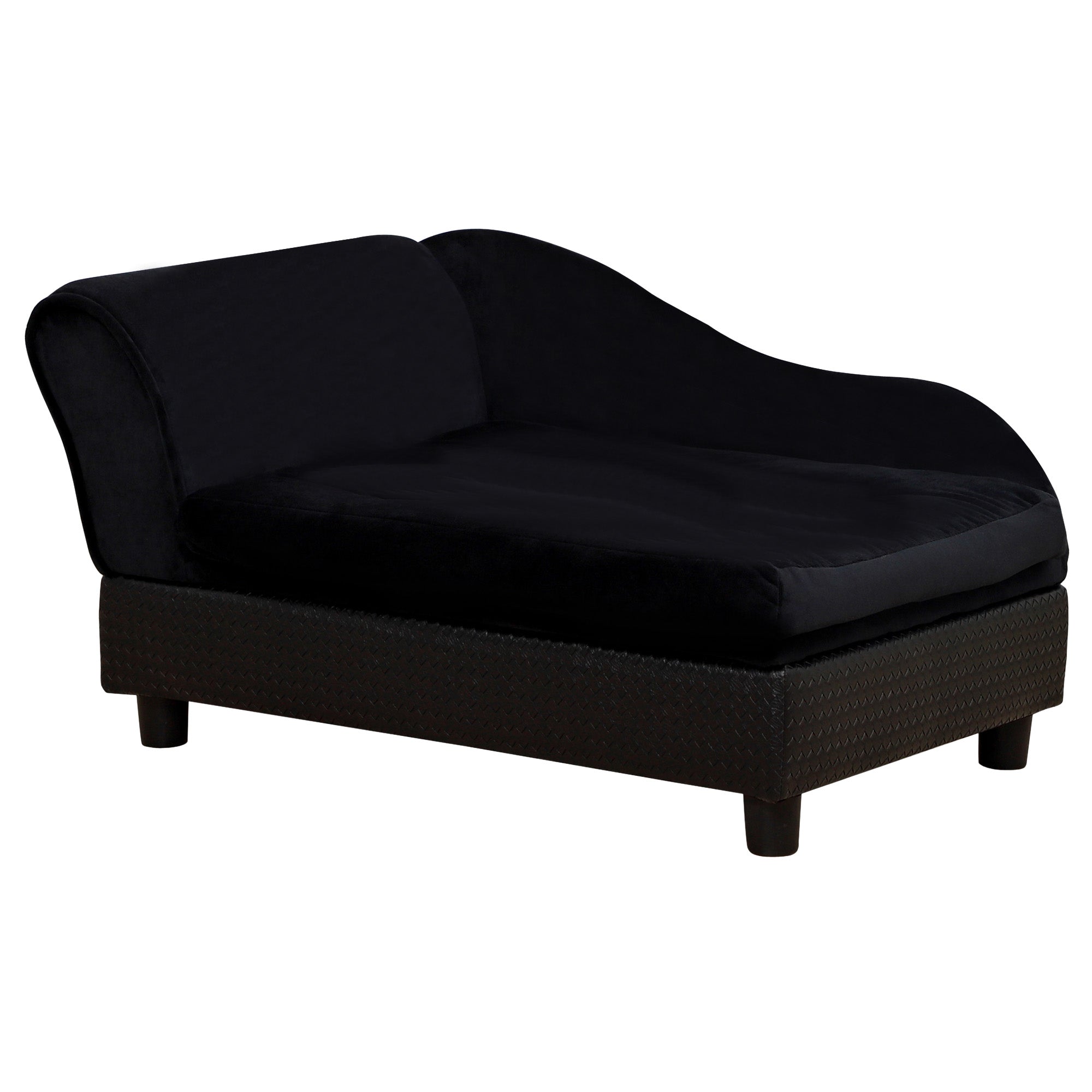 Pet Sofa Bed Couch with Storage, Pet Sofa for Cats and Small Dogs, Black - 5 - CJ
