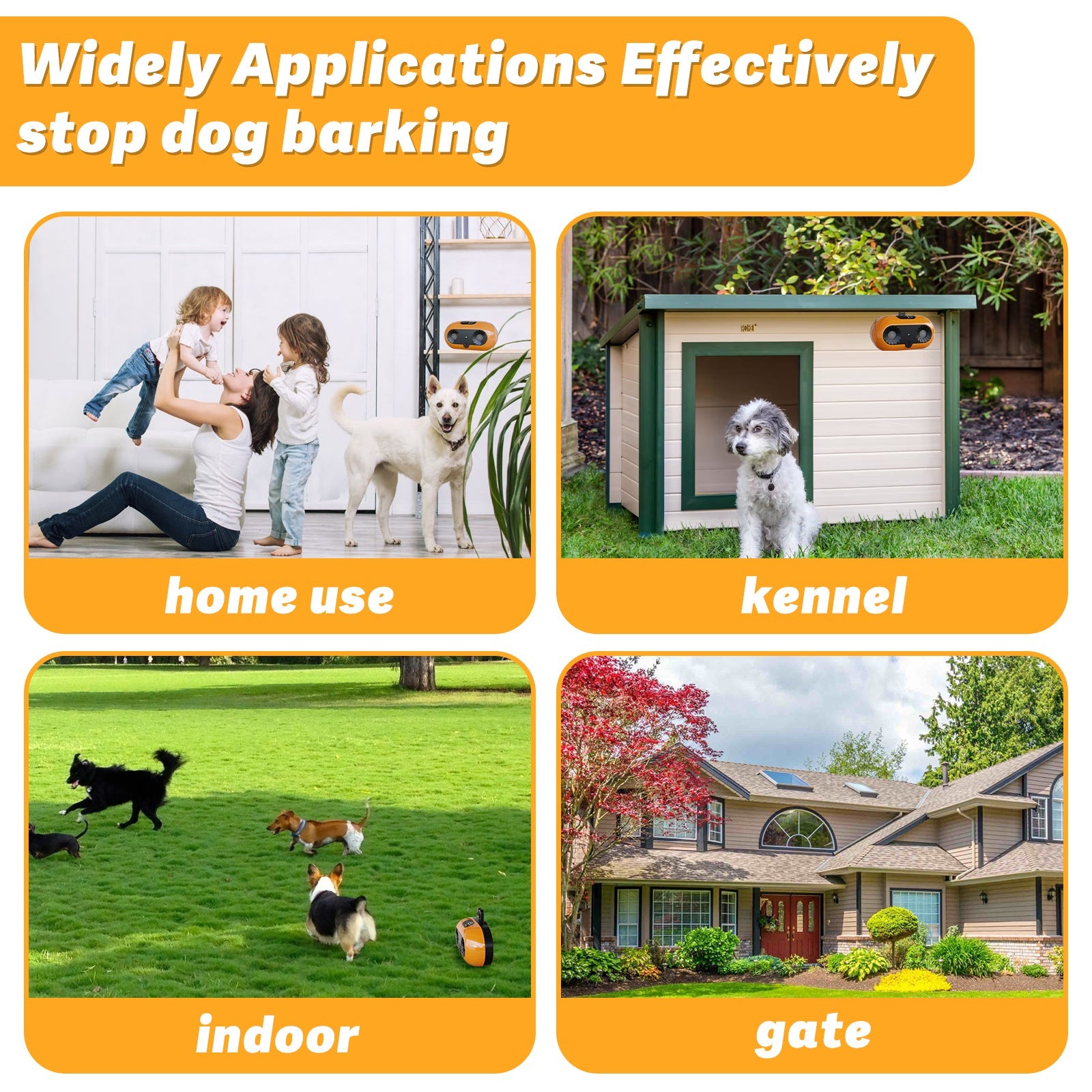 Ultrasonic Dog Bark Deterrent, Anti Barking Device Dog Barking Control Devices With 3 Modes Stop Barking Neighbors Dog, 50ft Range Indoor & Outdoor, Safe & Effective For Small Medium & Large Dogs by CJ