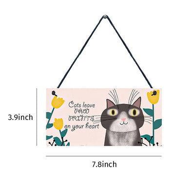 Wooden Cat Pendant For Pets Vintage Style - 0 - CJ