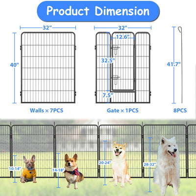 Dog Pens Outdoor Dog Fence Dog Playpen For Large Dogs Dog Kennel Pet Playpen - 5 - CJ