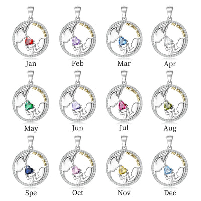 S925 Sterling Silver Mom&baby Necklace Mother's Day Series Ins Style Sweater Chain - 4 - https://x.com/titan_prim62775J