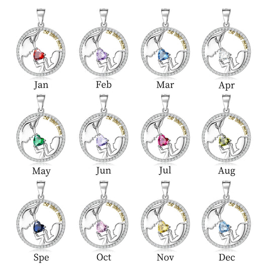 S925 Sterling Silver Mom&baby Necklace Mother's Day Series Ins Style Sweater Chain - 4 - https://x.com/titan_prim62775J