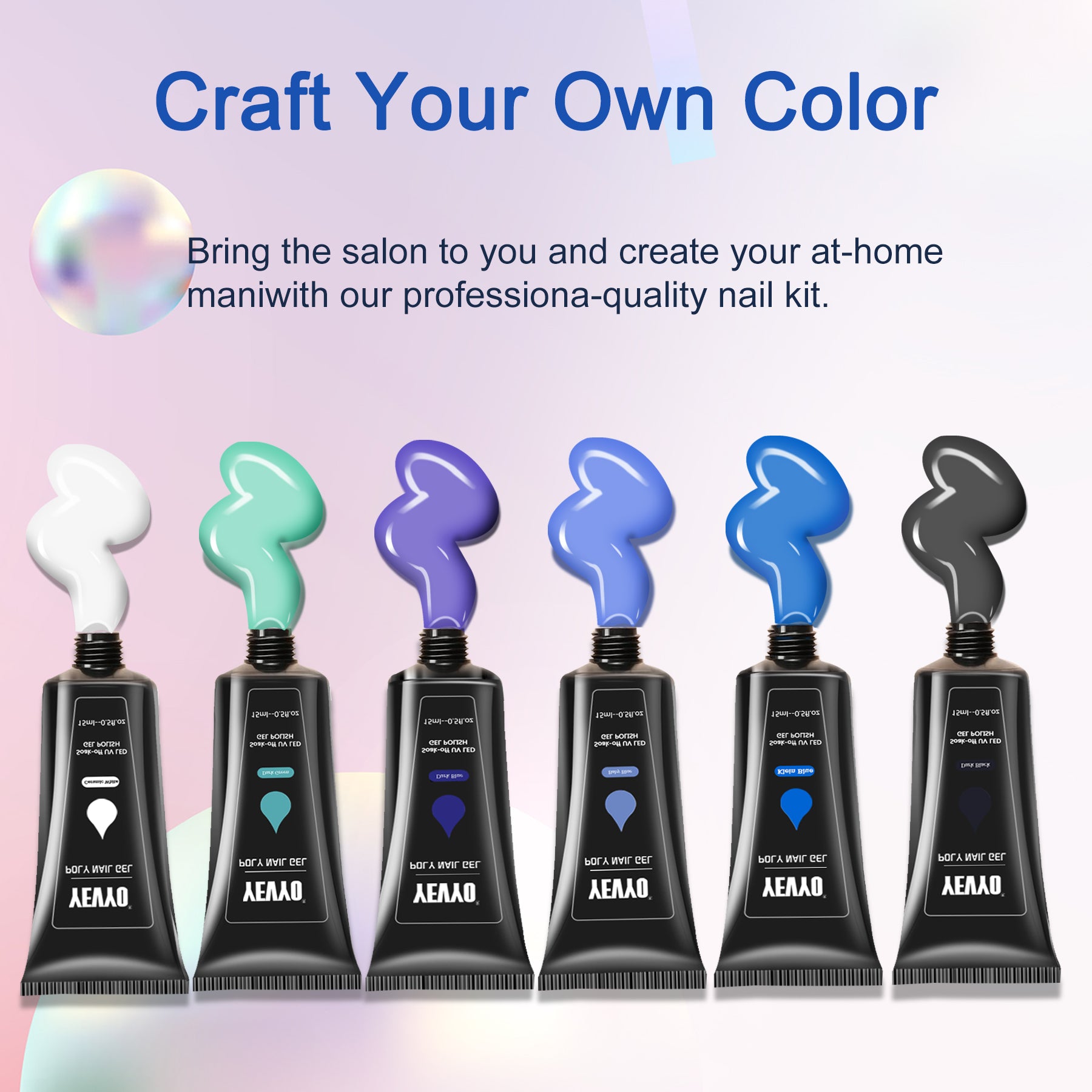 6 PCS Polygel Nail Kit With UV Nail Lamp, Slip Solution, Top Base Coat, Builder Nails Art Tools For Beginners - 5 - CJ