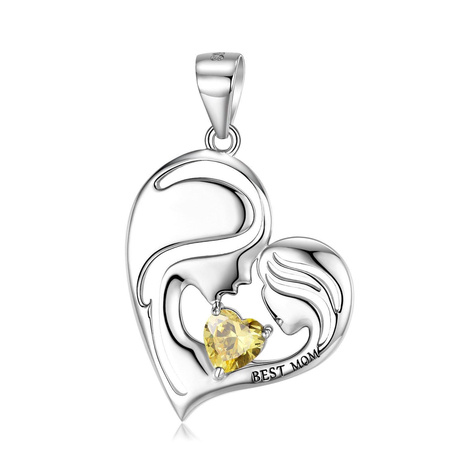 S925 Sterling Silver Best Mom Necklace Mother's Day Series Necklace - 4 - CJ - PNC008211 - CJJE1599723 - PNC008211