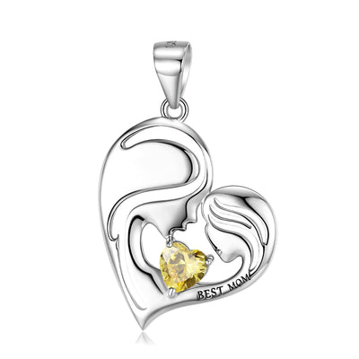 S925 Sterling Silver Best Mom Necklace Mother's Day Series Necklace - 4 - CJ - PNC008211 - CJJE1599723 - PNC008211