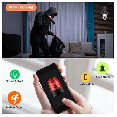 IR E27 Light Bulb Camera 1080P HD Wireless Wifi Smart Home Security Camera - 5 - CJ