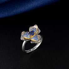 Vintage Flower Shaped Ring For Female Minority Design 925 Silver Set Sapphire - 4 - https://x.com/titan_prim62775J