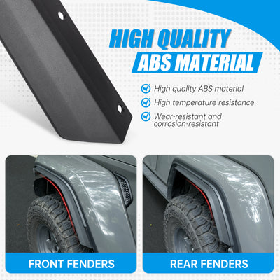 Front And Rear Fenders Compatible With 2020 - 2024 J E E P Wrangler Gladiator JT Sport And Willys - Fit JT Original Low Fender - 5 - CJ