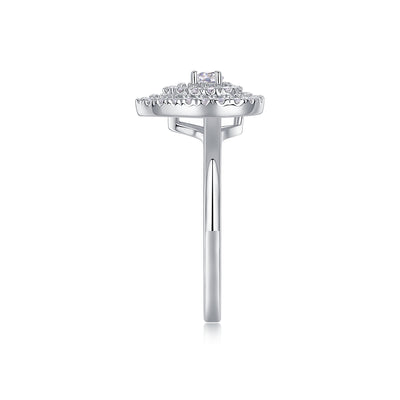 1Set Of Large Diamond Rings Luxury Fashion Set With Moissanite Silver Rings Prohibit Tk Sales - 5 - CJ
