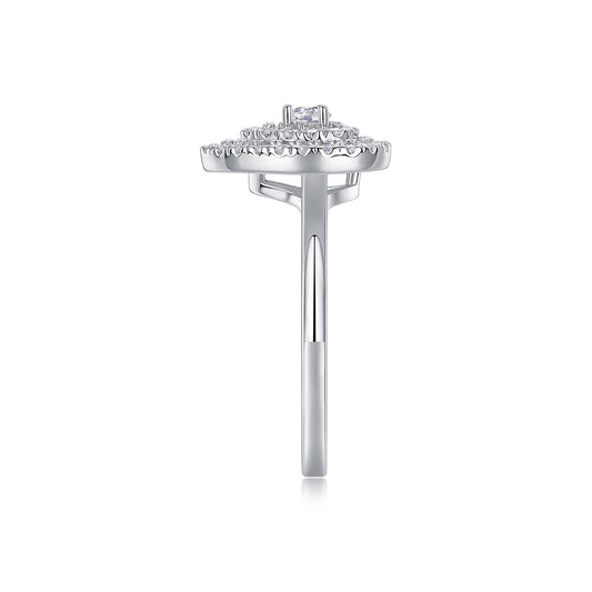 1Set Of Large Diamond Rings Luxury Fashion Set With Moissanite Silver Rings Prohibit Tk Sales - 5 - CJ