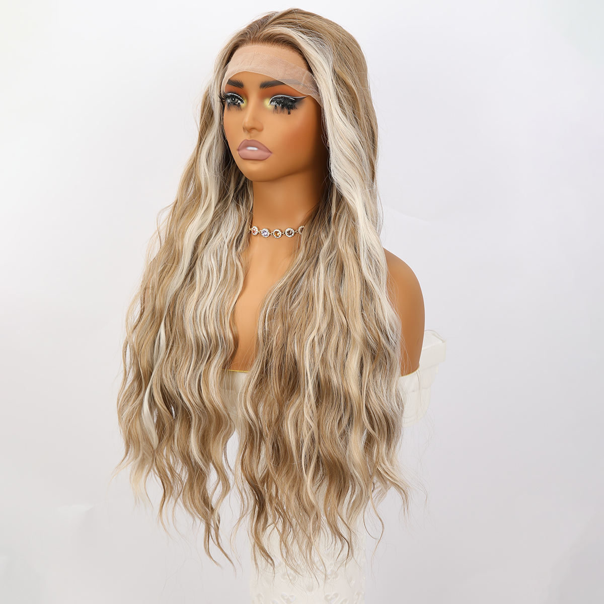 Brown Blonde Mixed High - gloss Lace Front T Part SM9208 Series Please Call Me For Actual Inventory - 5 - CJ